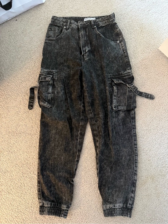 Garage Denim - Garage Black Worn Wash Cargo Joggers